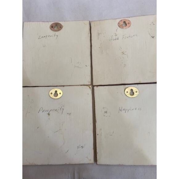 Asian Life Flowers Feng Shui Wall Picture Decor Lot of 4 - Picture 3 of 7